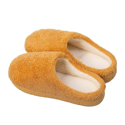 Soft Plush Slippers for Women - Winter Thick-Soled Warm Slippers, Indoor Non-Slip Home Slippers, Couples' Floor Slippers, Men's Home Slippers