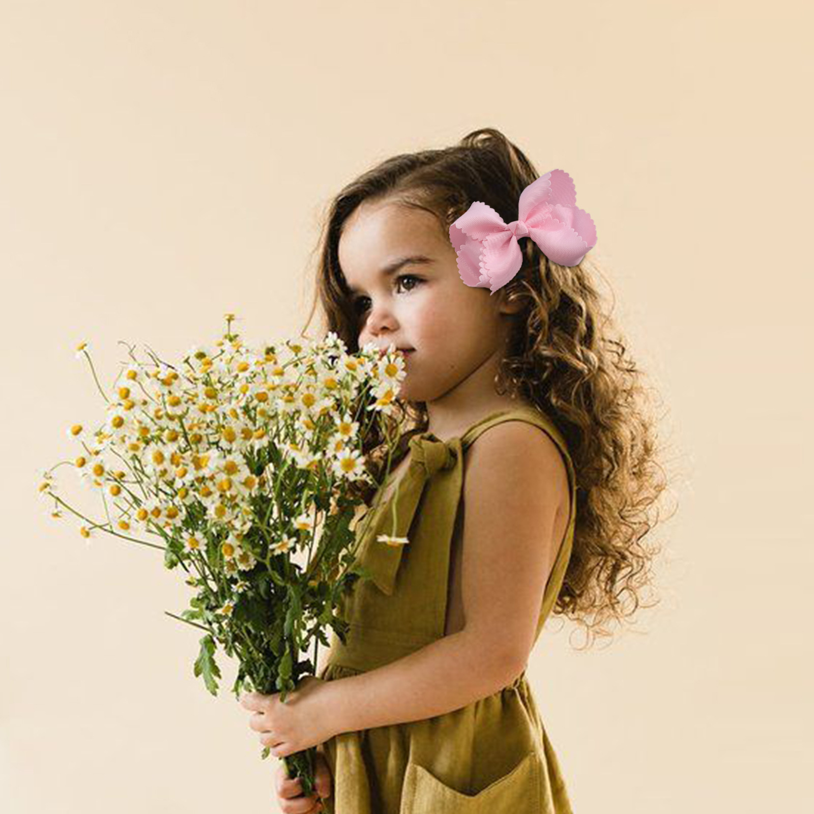 Einfache Kinder Haarschmuck Süßigkeiten Farbe Blase Blume Bogen Haarnadel Großhandel display picture 4