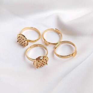 14K����ɫ�NƬ��ָ�а��Ʒ���ɏ����^�W�P�����ֹ�DIY����