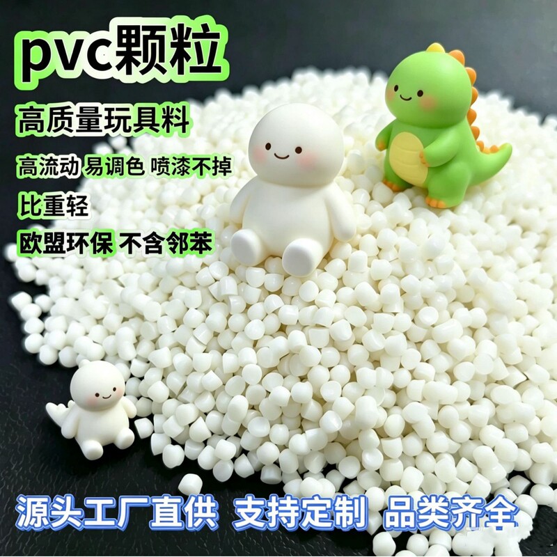Factory direct supply of PVC plastic material, eco-friendly PVC injection molding toy material, food-grade odorless white PVC raw material