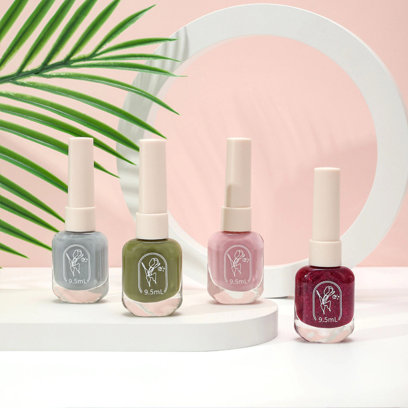 Luqiya new nail polish factory solid color summer durable waterproof non-peeling oily macaroon fruit green wholesale