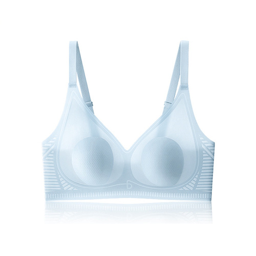 Summer ultra-thin underwear showing breasts bunny ears bra thin cup big breasts showing small cool feeling seamless ice silk underwear for women