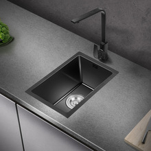 台岛台下盆304吧迷你水池纳米不锈钢水槽单槽厨房手工洗菜盆台小