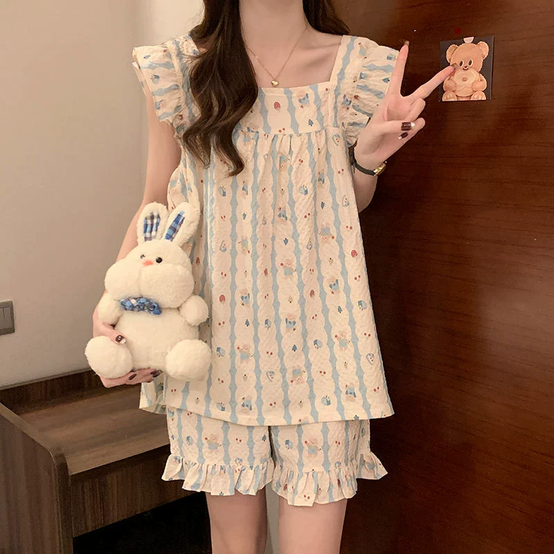 Summer pijama, cute set, internet celebrity