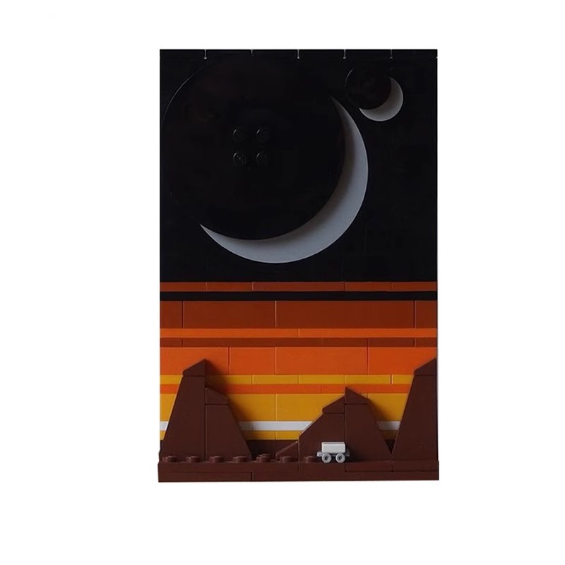 小颗粒积木MOC-88626 套装十二星座 孤独的长途探险创意拼搭摆件