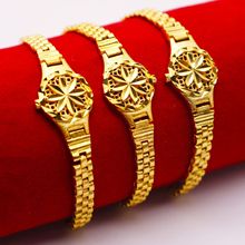 沙金饰品小众设计太阳花手表链轻奢高级感仿真金不掉色手链手饰