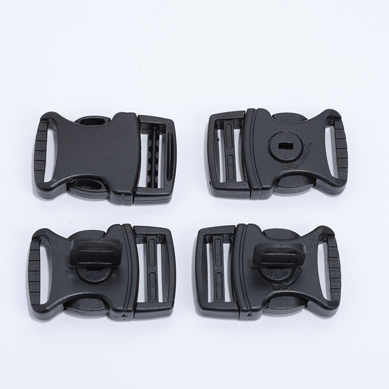 Fabricante de material de plástico de 2,5 cm con llave de bloqueo de botón de plástico anti-perdida de cuerda de tracción botón hembra