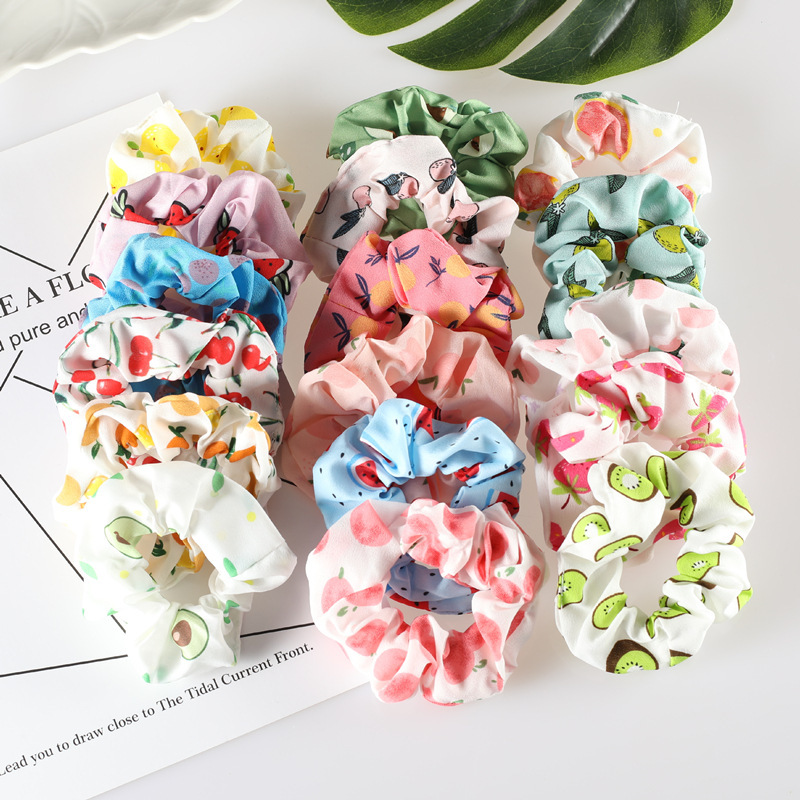Summer trend element hair circles Korean version of cute fruit…