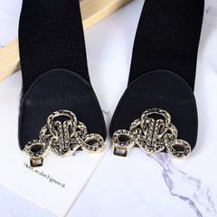 腰封女士秋冬新品簡約百搭咖色裝飾大衣韓版時尚優雅PU鬆緊腰帶