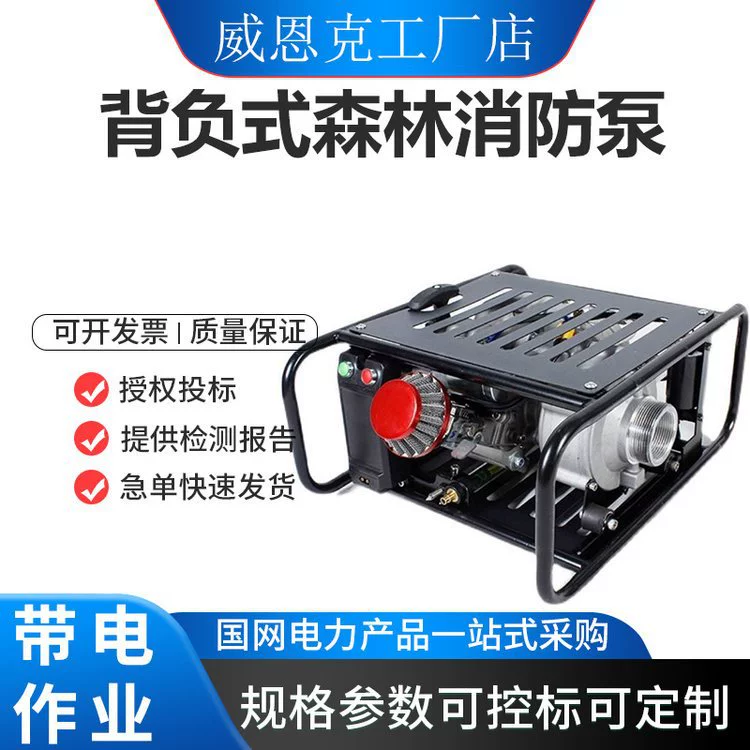 Рюкзачный лесной противопожарный водяной насос с высоким напором, портативный горизонтальный водяной охлаждаемый пожарный насос