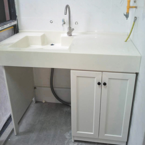 T9J5 Wholesale Small Apartment Space Aluminum Balcony Washing Machine Cabinet Washing Table Washing Wardrobe Companion Machine Basin Double Machine Washing