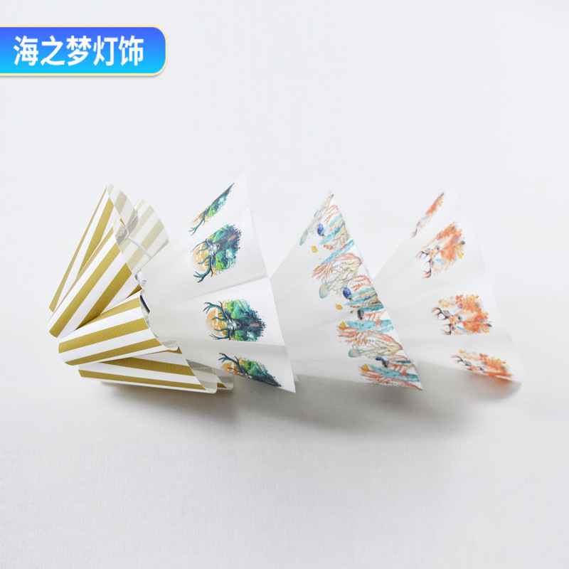 跨境亚马逊花瓣布艺灯罩酒店民宿家居装饰图案印刷外壳罩台灯灯罩|undefined