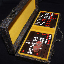 雲缘批发 红酸枝牌九红木礼品工艺品 天九休闲 娱乐礼品