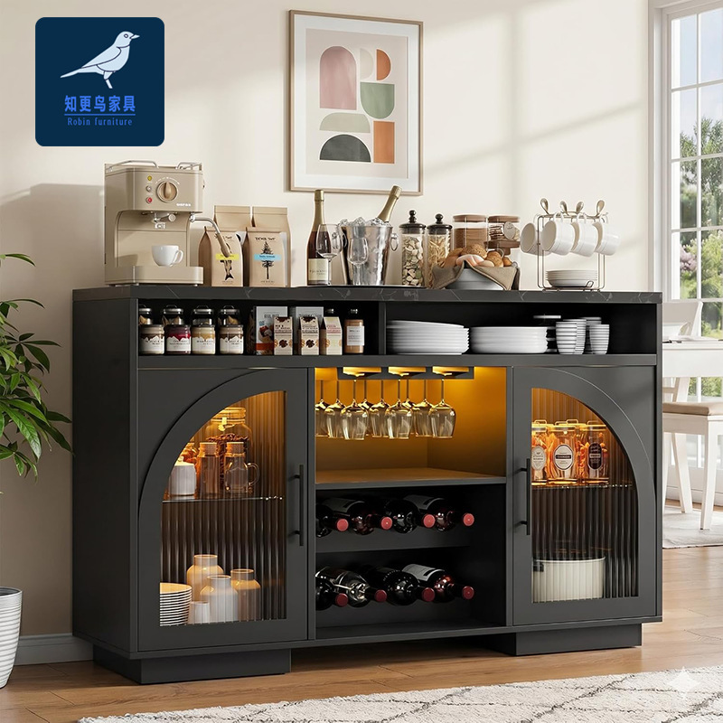 Sideboard and Wine Cabinet, Popular in Foreign Trade, Changhong Glass Living Room Sideboard, Entryway Panel Storage Cabinet, Panel Coffee Bar