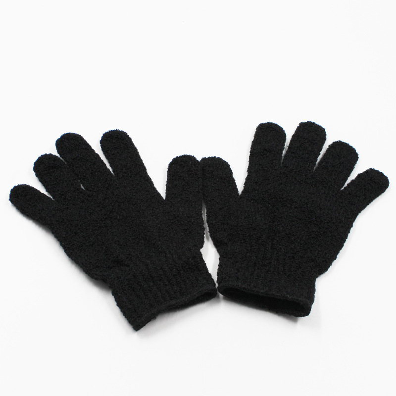 Guantes de toallas de limpieza de cinco dedos para adultos, toallas de baño, artefactos de baño de espalda, toallas de baño de espalda, guantes de espesación de barro frotados