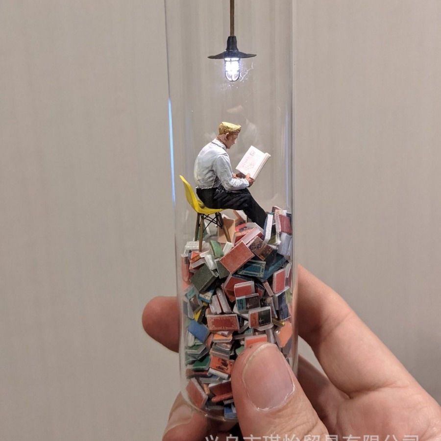 Transfronteriza estación independiente tubo de ensayo de dibujo en perspectiva regalo creativo tubo de ensayo perspectiva