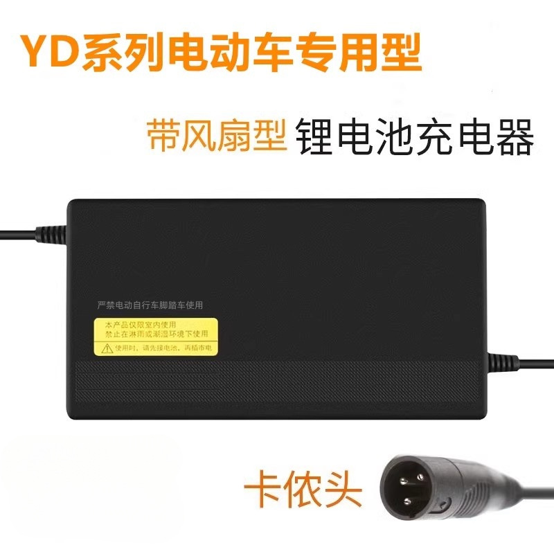 适用于雅迪电动车电瓶车锂电池充电器星恒48v54.623a12ah20卡侬头