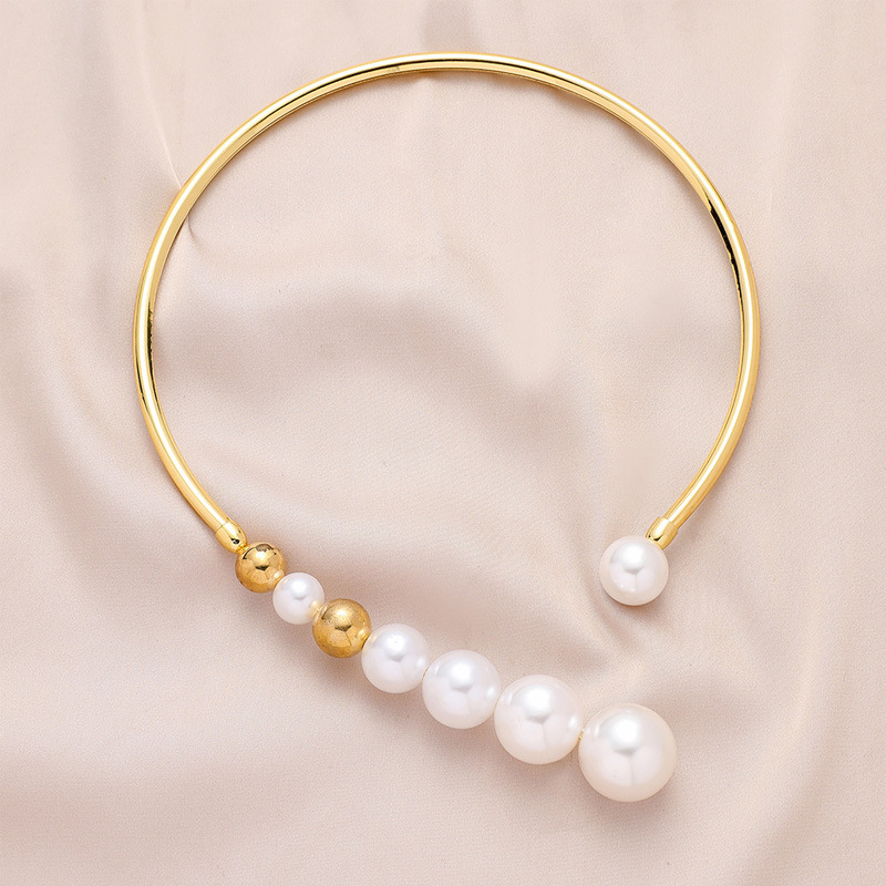 Elegant Exaggerated Round Alloy Pearl Plating Women's Choker display picture 4
