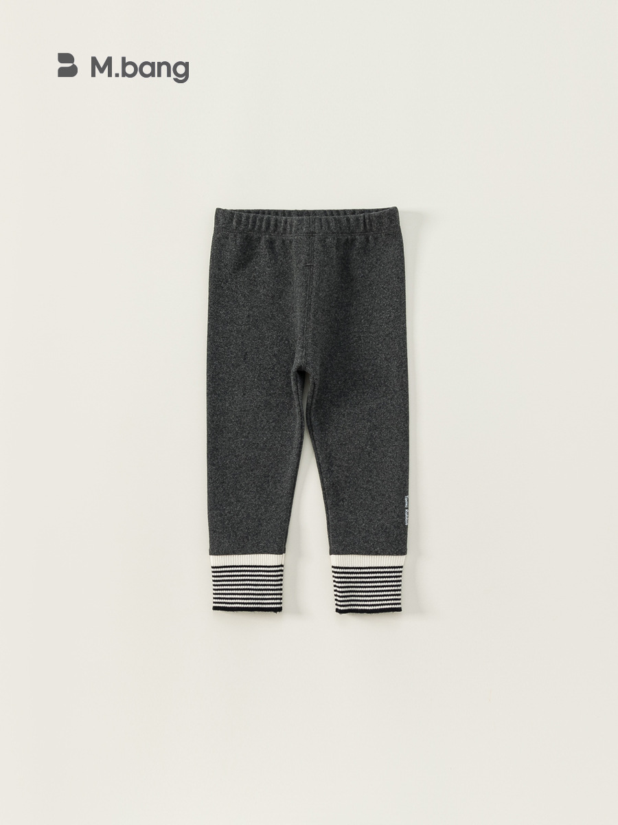 Babycity polainas de los niños 2024 primavera niñas simples pantalones a rayas pantalones recortados pantalones QK22003