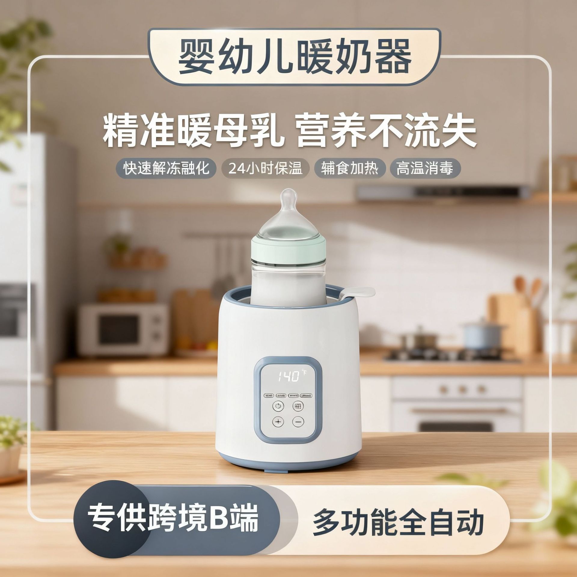 Milk Warmer and Nipple Manufacturer Wholesale 8-in-1 Multifunctional Automatic Constant Temperature Bottle Sterilizer Smart Milk Foaming Device