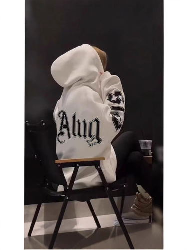 Autumn and winter trendy brand lettered fashion hooded couple sweatshirt—new arrival, high-end design, loose-fitting, plus-size women's jacket