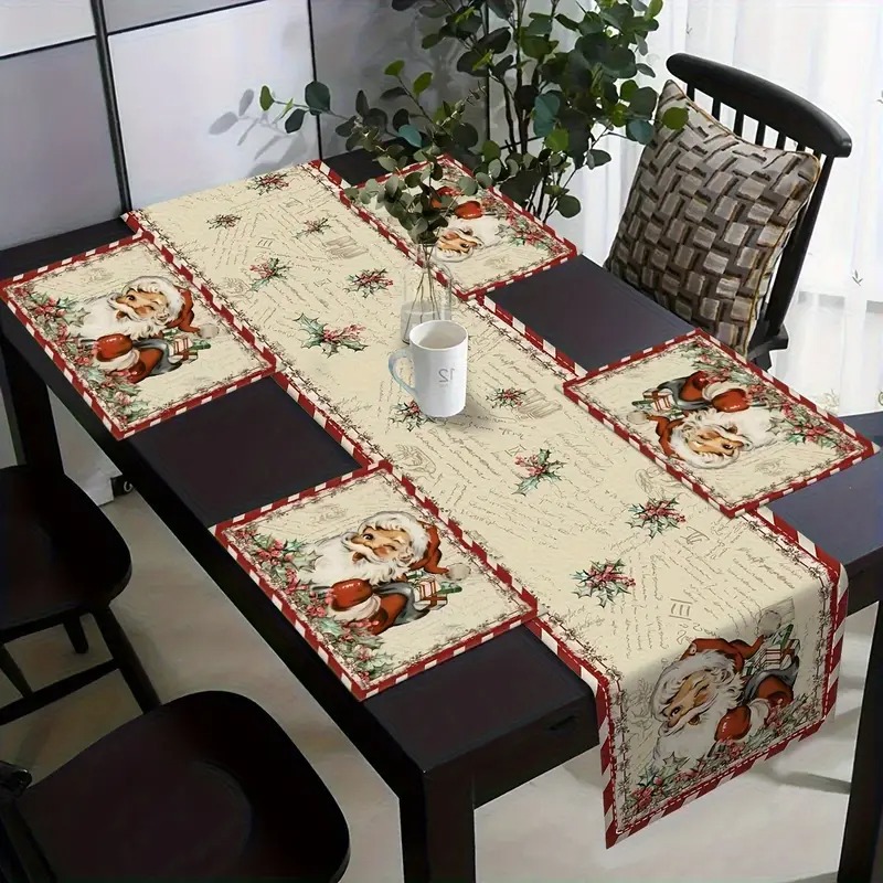 Nuevo conjunto de toallas de mesa transfronterizas de Navidad decoración de mesa Bandera de mesa Bandera de mesa Amazon 2026