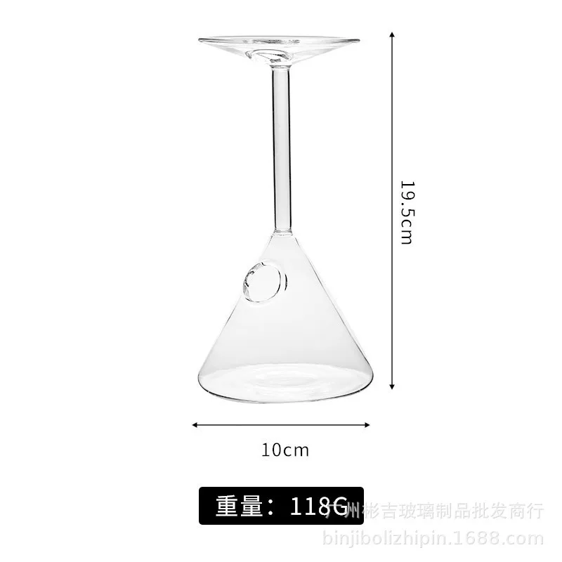 Creative glass cocktail wineglass, funnel