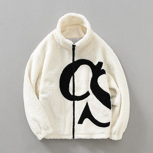 Winter couple lamb plush down jacket men's 90 white duck down particle velvet Korean polar fleece jacket a generation of hair