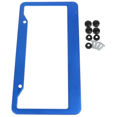 Alloy License Plate Frame Red Color: License plate holder/license plate holder - blue