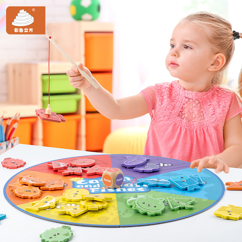 Fabricante mayorista de juegos de pesca de madera magnética infantil infantil infantil puzzle