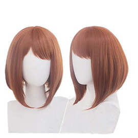 我的英雄学院 丽日御茶子cosplay假发 蓬松短发 COS头套学生假发