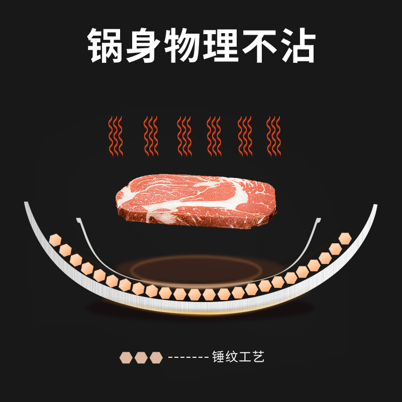 Nueva olla de hierro vieja china, olla de cocción doméstica de 32cm, wok sin recubrimiento, wok de estufa universal, sartén