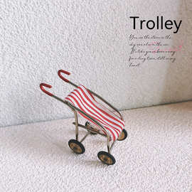 泓豪微缩玩具模型娃娃手推车场景娃屋配件迷你休闲婴儿车 L124