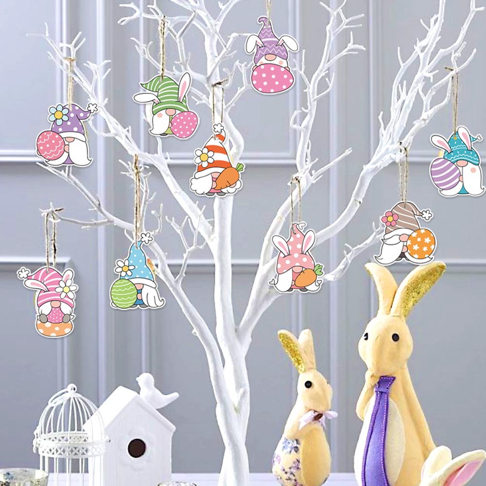 Nuevo producto transfronterizo, decoración de Pascua, colgante con diseño de gnomo, conejo, decoración para fiestas de carnaval, etiqueta colgante