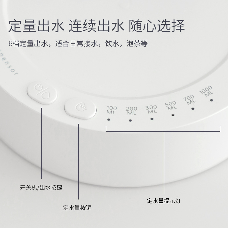 Amazon productos calientes de escritorio extractor de agua hogar al aire libre portátil eléctrico de agua potable de alimentación automática de agua pura extractor de agua