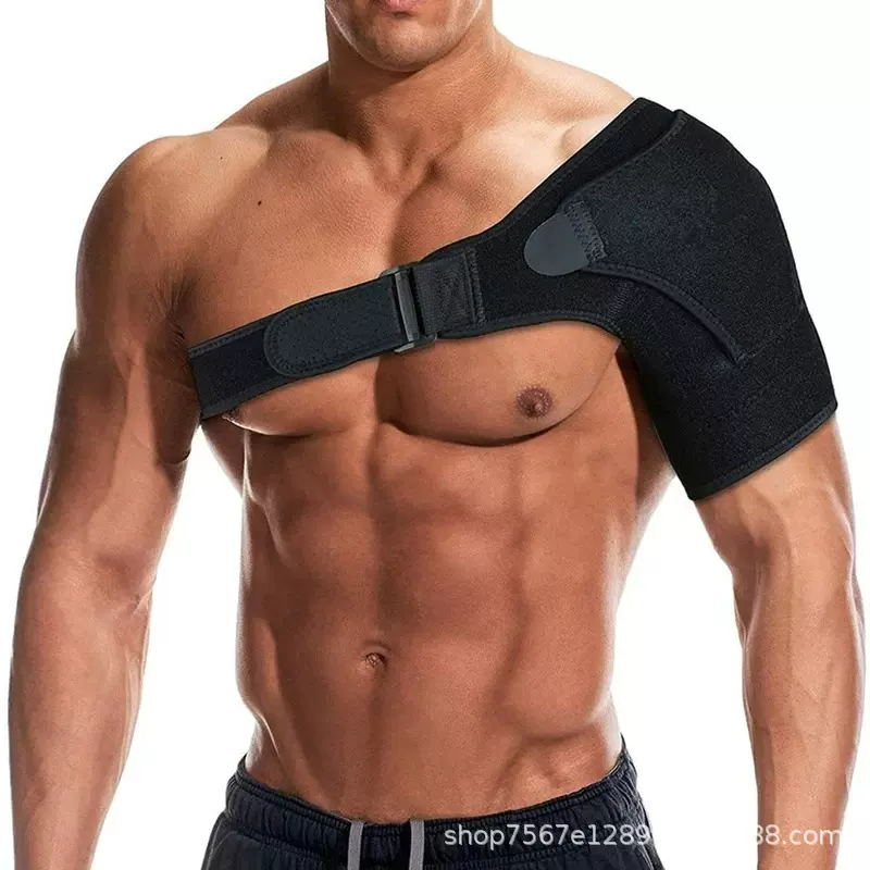 新款可调节加压左右防拉伤护肩运动护肩带肩部固定器冰敷坎肩护肩
