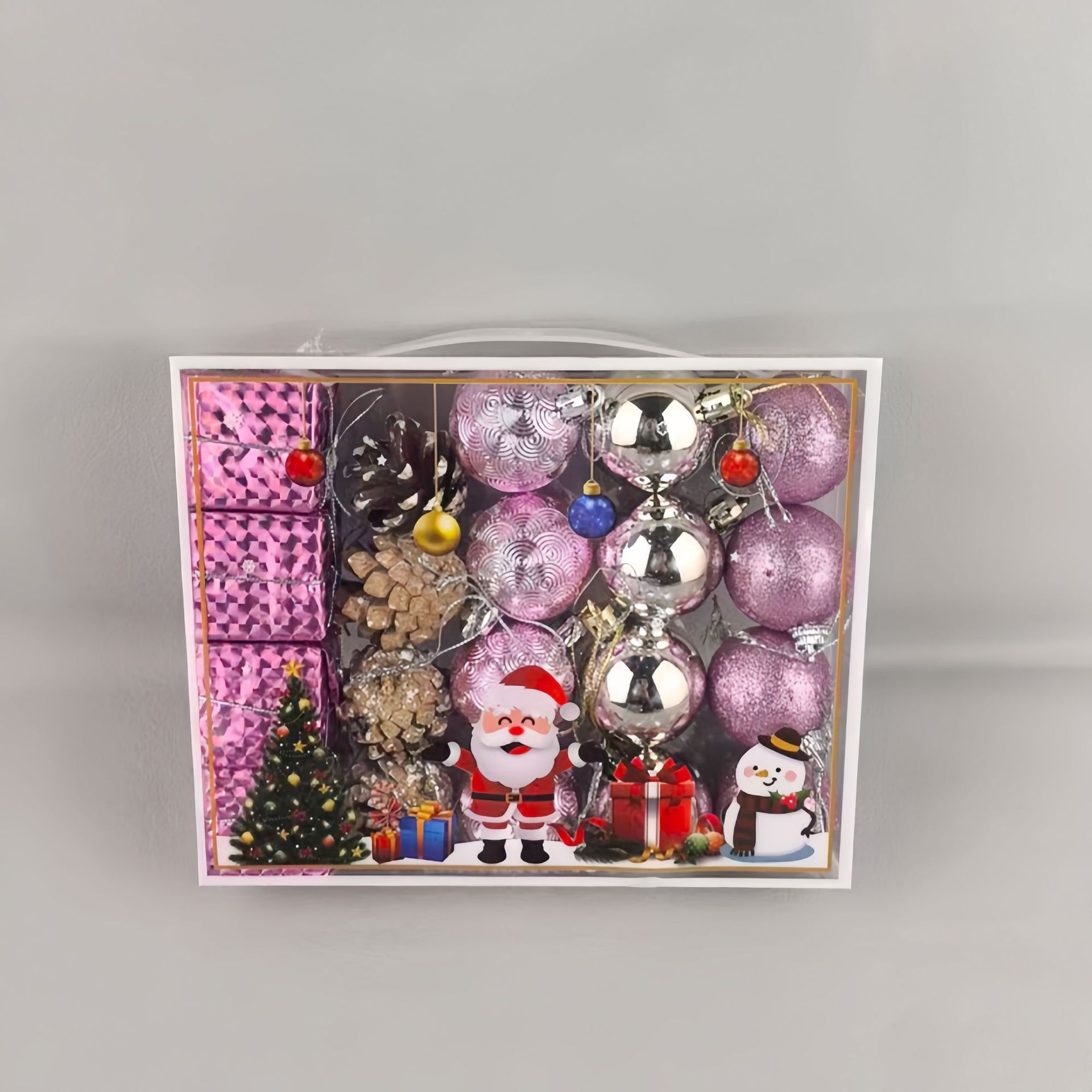 Nuevos Adornos navideños transfronterizos cuelgan bolas navideñas juego de bolas navideñas colgante de árboles de Navidad caja de regalo bolas navideñas q image 17