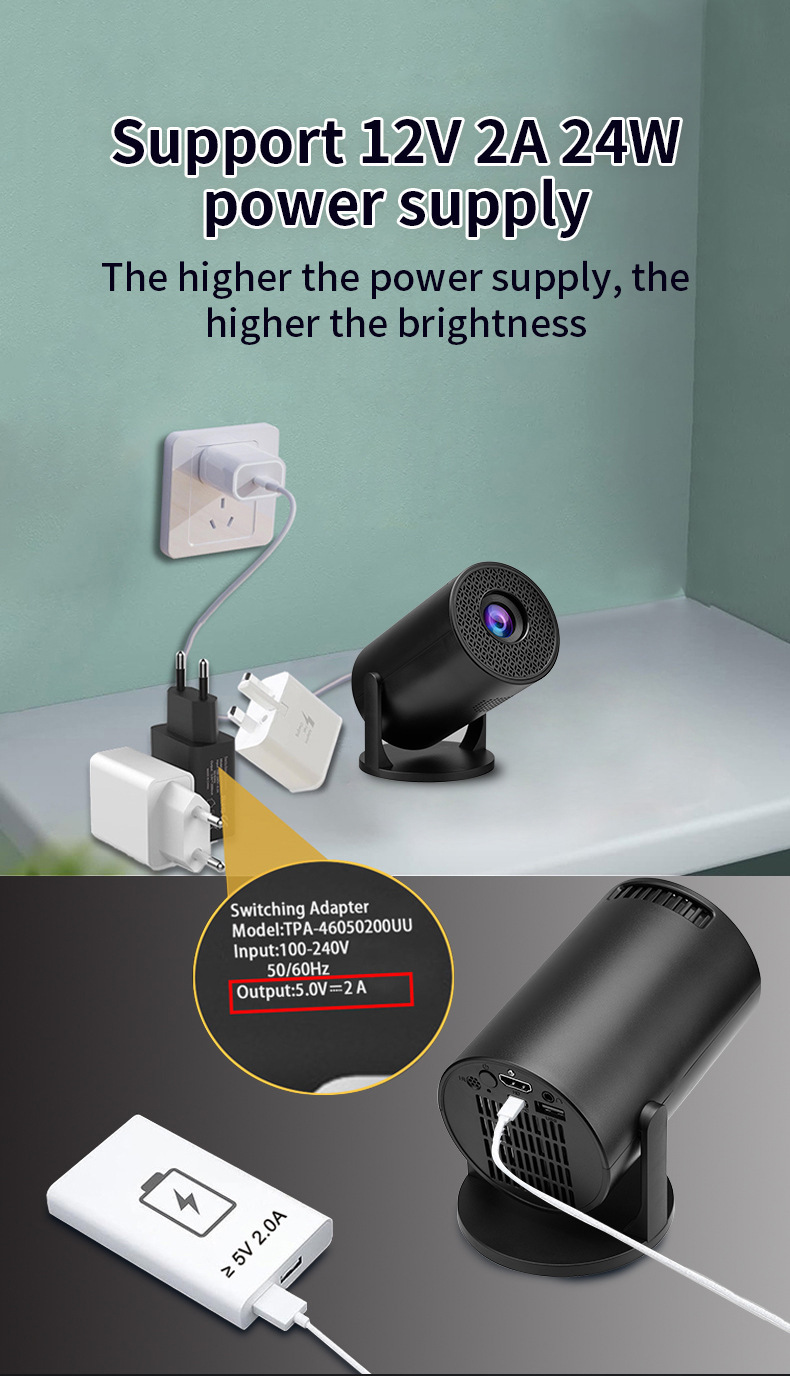 M5PRO Sınır Ötesi Yeni Ürün Ev Tipi Mikro Taşınabilir Mini Projektör HD Ev Kablosuz Kablolu Kompakt Telefon