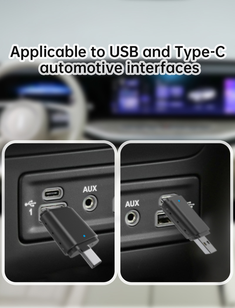 Cross-border carplay box wired to wireless double-headed wireless carplay adapter car machine interconnection box