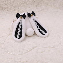 年糕兔子主题Q甜可爱洛丽塔Lolita配饰毛绒印象公仔单肩小挎包