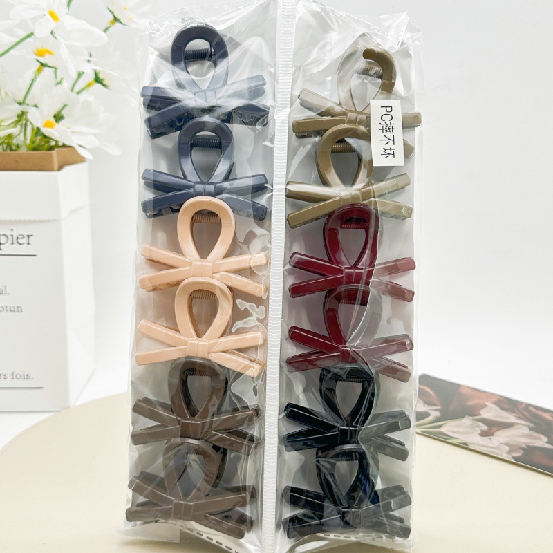 Pinza de pelo grande de plástico con diseño de PC, color té con leche, para mujer, estilo coreano, versión coreana, accesorios de tienda de dos yuanes. image 34