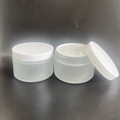 スポット卸売り200g透明すりガラスクリーム瓶化粧品マスク瓶200グラムガラスクリーム缶