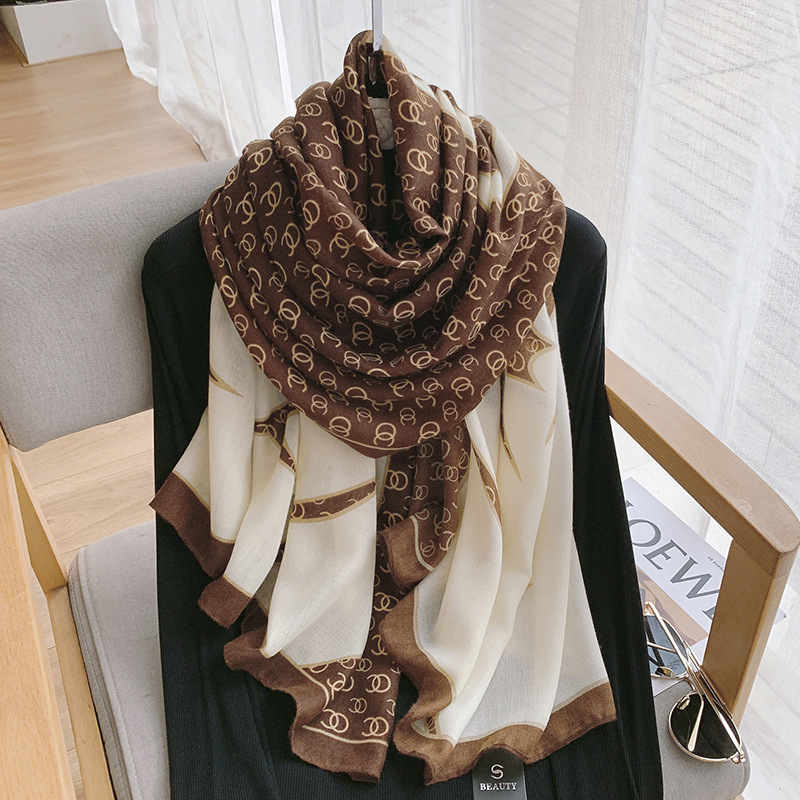 Autumn and winter new warm scarf female...