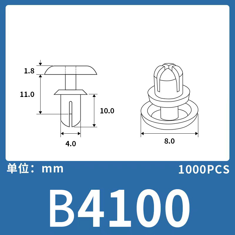 Expansión remache de nylon niño y madre hebilla de plástico hebilla de nylon remache fijo clip hebilla Blanco Negro