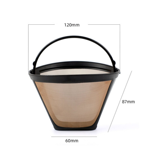 304 stainless steel coffee filter golden coffee net water powder separation outlet tea brewer coffee machine filter