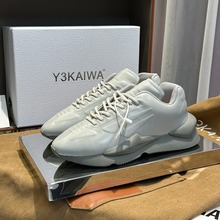 Y3大王鞋纯白机甲鞋真皮男鞋 3D立体透气面包鞋 黑武士厚底老爹鞋
