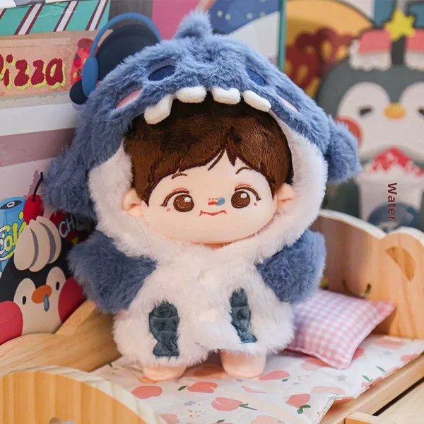 Shark hoodie 20cm cotton doll animation peripheral doll non-attribute doll change