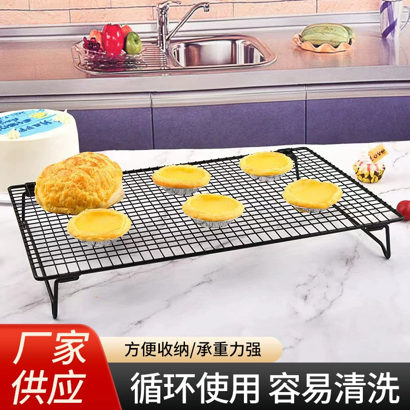 Складная сетка для выпечки торта Охлаждающий держатель для ноутбука Хлеб Холодная холодная сетка не липкая черный инструмент для выпечки