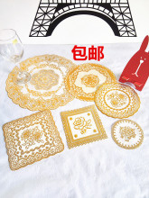 欧式餐垫PVC烫金杯垫西餐垫锅垫碗垫烟缸垫托盘垫隔热垫圆形方形