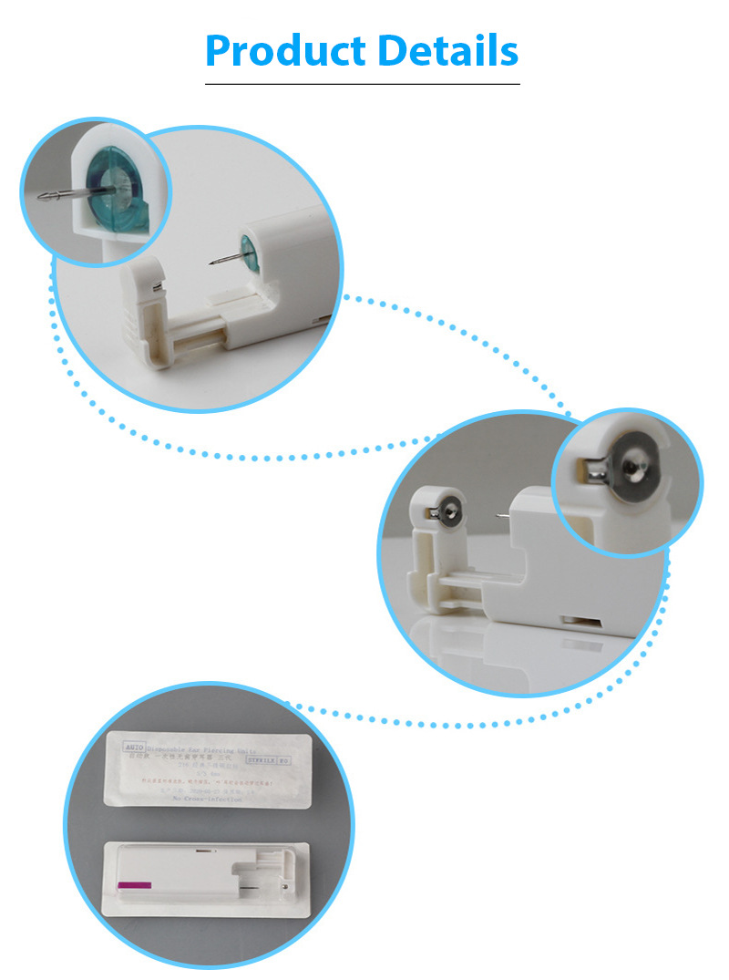 Solid Color Simple Disposable Stainless Steel Ear Piercer